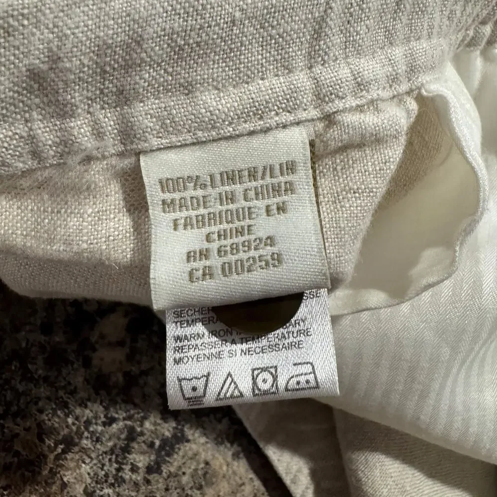 Axis Mens Pants 100% Linen Drawstring Lagenlook Minimalist Tan Size 3XB FG